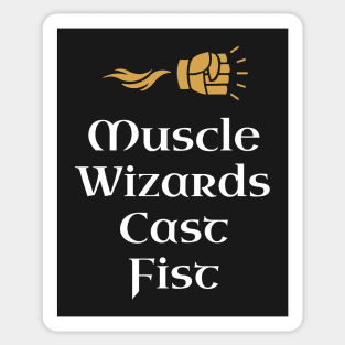 Tabletop RPG Gaming Muscle Wizards Cast Fist Sticker